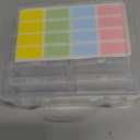 zoeynex Small Bead Organizers and Storage, 12 Clear Plastic Boxes with Hinged Lids, for Beads, Jewelry Making, Crafts, Hardware, Fishing Tackle, Small Parts (32 Labels)