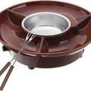 US Chocolate Fondue Pot Set Chocolate Melting Pot Electric Chocolate Fondue Maker with Serving Tray and Forks Detachable Chocolate Fondue Maker Reusable Chocolate and Cheese Fondue for Party Wedding