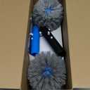 TidyMister 20'' 2 in 1 Pool Brush Head Cobweb Duster Heavy Duty Pool Cleaning Detachable Round Brush with EZ Clip & Wavy Nylon Bristles for Inground Pool & Above-Ground Pool (Without Pole)