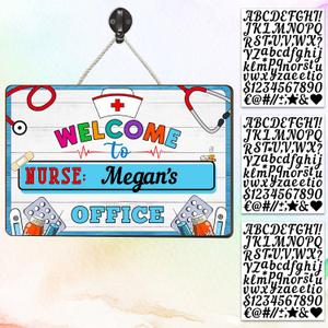 Welcome to the Nurse’s Office Sign – 12"x8" Hanging Wooden Plaque for School or Clinic – Rustic Nurse Wall Decor, Personalized Door Sign for Health Room, Pediatric or Medical Office