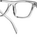Gleyemor Blue Light Glasses for Men Women Trendy Square Frame Blue Light Blocking Lens Computer Glasses