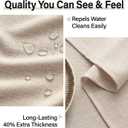MIULEE Ivory Linen Polyester Tablecloth 60x104 Inch Spring Rectangle Table Cloth Waterproof,Stain Resistant for Dining Party Wedding