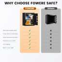 16.54 Inches Tall Safe Box, 2.5 Cuft Home Safe with Fireproof Waterproof Bag, Anti-Theft Digital Security Lock Box with Smart Alert System, Removable Shelf, Mute Function, Document Safes for Jewelry
