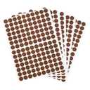 uxcell 5 Sheets/700Pcs Screw Hole Stickers, 12mm/0.47inch PVC Self-Adhesive Screw Cover Sticker Dustproof Round Screw Covers Caps for Wooden Furniture Cabinet Shelve, Brown