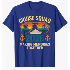 Cruise Squad 2026 Family Vacation Matching Group Summer T-Shirt, Blue, XXL
