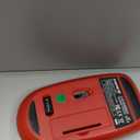 FOPETT Wireless Keyboard and Mouse Combo, 104 Keys Full-Sized 2.4 GHz Round Keycap Colorful Keyboards, USB Receiver Plug and Play, for Windows, Mac, PC, Laptop, Desktop (Black Red)