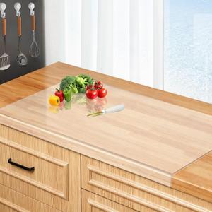 Large Acrylic Cutting Board with Counter Lip,36 x 24 Inch Clear Cutting Board for Kitchen Countertop, Non Slip-Protector Cover Shatter Resistant for Home Restaurant Kitchen Sink Stove