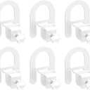 Lutown-Teen 6PCS White Non Slip Mattress Gaskets, Adjustable Mattress Holder for Metal Bed Frame, Keep in Place Sliding Gripper, Anti-Slip Slide Stopper