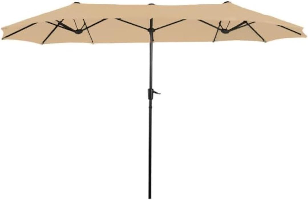 Garden Winds Custom Fit Replacement Canopy Top Cover Compatible with The Phi Villa, Green Party E02GM029, E02GM029-M, E02GM010, E02GM010-M 13' Outdoor Double Sided Patio Umbrella - Upgraded Performance RipLock 350 Fabric