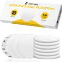Door Stoppers for Wall  Clean and Dry Surface Required for Strong Adhesive, Sound Dampener Door Knob Wall Protector, Silicone Door Stop Bumpers Guard for Walls (10, Small -1.6")