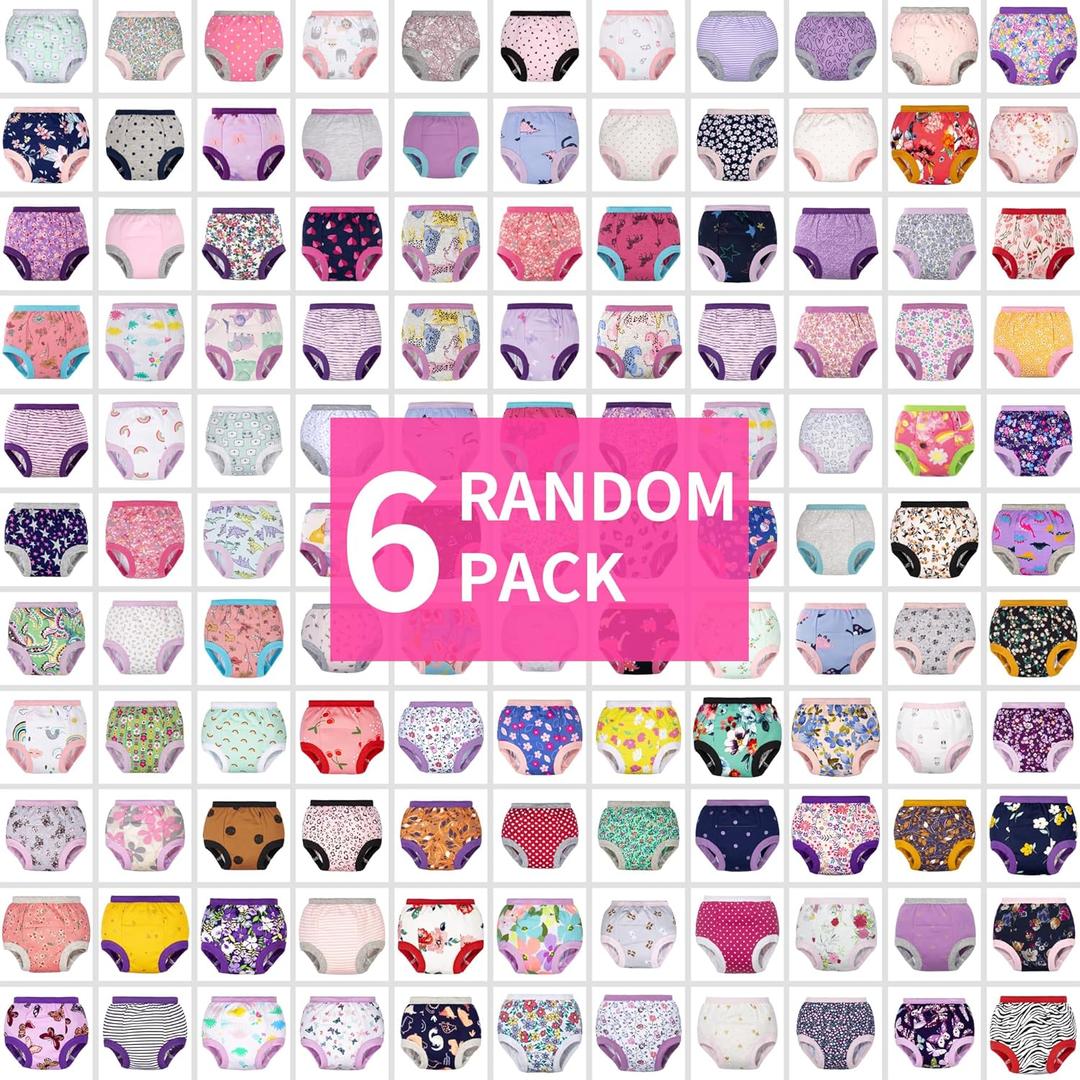 BIG ELEPHANT Random Color Toddler Training Pants 10 Pack, Potty Training Underwear for Boys and Girls (12-24 Months) 