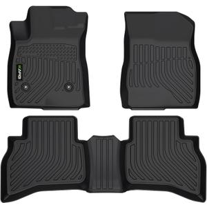 Floor Mats Custom for Chevy Trailblazer (AWD Only) 2021-2026 All Weather Protection TPE Heavy Duty Non-Slip Automotive Floor Liners Fits Front& 2nd Row Full Set Accessories, Black