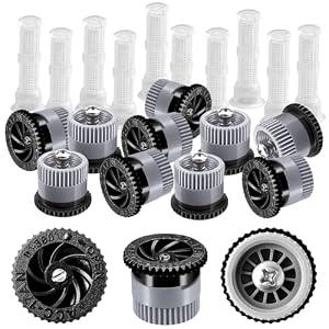 HolyMaji 10 Pieces Variable Arc Nozzle, Replacement Pop-up Sprinkler Heads Compatible with Hunter, RainBird, Orbit High Efficiency Pop Up Sprinklers for Garden Lawn Irrigation (17AN)