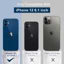 DEENAKIN Compatible with iPhone 12 Silicone Case with Screen Protector,Enhance Camera Protection,Soft Flexible Slim Fit Protective Phone Cover 6.1" for Women Girls Light Blue