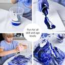 WA Portman 38-PC Ready to Pour Acrylic Pouring Paint Set  6 Bottles of Acrylic Paint Kits for Adults & Kids  Complete Painting Sets with Canvas Painting Supplies for Beginners & Professionals