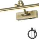 Wireless Picture Lights Rechargeable Gallery Lighting Battery Picture Frame Light with Remote and Timer, Adjustable Art Light for Paintings, Portraits, Antique Bronze Finish 16'' Inch 3W 2700K