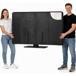 JZHLLA Waterproof Oxford TV Cover for Moving 0.25 Inch Thick Tear Resistance Screen Protector Cover Fits 60"-65" TV with Foam Filling and Bottom Strap for House Moving, Storing