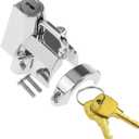 Motorcycle Helmet Security Lock Kit for 7/8" to 1 1/4" Diameter Tubings for Harley Chrome