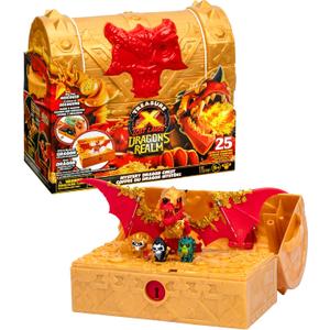 Treasure X Lost Lands Dragon's Realm Mystery Treasure Chest | unlock the chest & reveal 25+ surprises! Smash the Dragon Block, Solve the Puzzle, & Insert the Dragon Eye to reveal the Ultimate Surprise