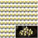 Fumete 72 Pcs LED Glitter Votive Tealights Wedding Flameless Battery Tea Lights Candles Bulk Decorations Flickering LED Tea Light Candle Centerpieces for Table Decor Anniversary(Silver)