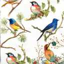 150 Bird Cocktail Beverage Napkins 3 Ply Bar Square Disposable Party Napkins Dessert Coffee Drink Napkins Guest Paper Hand Towels for Bathroom Wedding Tea Party Table Decoupage Napkins