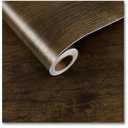 CRE8TIVE 24"x118" Dark Brown Wood Wallpaper Peel and Stick Wide Wood Grain Contact Paper Self Adhesive Removable Durable Thickened Textured Wood Vinyl Wrap for Countertop Cabinet Dresser Furniture