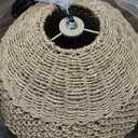 Arturesthome Rattan Woven Pendant Light for Kitchen Island, Hand-Woven Ceiling Chandelier, Handmade Natural Seaweed Hanging Lights Crafts Lampshade D 15.7in