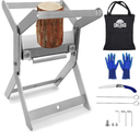 ONLOAD Firewood Kindling Splitter,Heavy Duty Manual Log Splitter with Handsaw,Folding Kindling Cracker with Hardened Sharp Blade for Easy Firewood Preparation