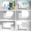 LED Wall Light Outdoor 40W White Flood Lights 350°Rotation Exterior Lighting Fixture Commercial Security 6000K Waterporof Porch Light 3 Pack