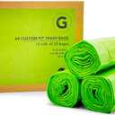 Greenland Biodegradable 60 Trash Bags Compatible with Simplehuman (Code G, 60 Bags, 8 Gallons) & IKEA Mjsa 8 Gallon Pedal Bin (20 Count (Pack of 3))