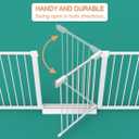 Fairy Baby Narrow Baby Gate for Stair, 22.8"-25.5" Wide Pressure Mounted Pet Gate for Doorway, Easy Walk Thru Child Safety Gate, White