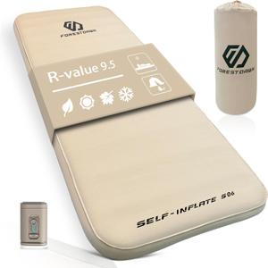 Self Inflating Sleeping Pad, 2.7" Extra Thick Memory Foam Camping Pad, 60S Fast Air Self-Inflating Camping Mattress Pads, 4 Season Sleeping Mat for Camping Rooftop Tent Car Truck Van