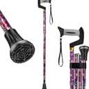 supregear Walking Cane - Foldable, Adjustable, Collapsible Offset Canes for Men and Women, Heavy Duty All Terrain Tip and Soft Ergonomic T-Handle Stick for Seniors and Adults