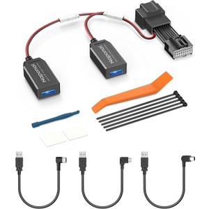 GPS Dash Cam Power Adapter, (16Pin Type A Connector) Mirror Camera Radar Charger Station GPS Dashcam Charger Cable for Select Ford Bronco, F150 and More with Auto-dimming Rearview Mirror