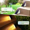 JOFIOS Solar Step Lights for Outside, 6pack Solar Stair Lights Outdoor Waterproof IP67, Outdoor Deck Step Light LED for Garden Stair, Patio, Front Door, Porch, Yard, Sidewalk Decor(Warm Brown)