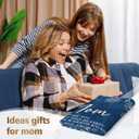 GiltGlimmer Gifts for Mom Mothers Day, Mom Birthday Gifts Blanket, Moms Gift for Women from Daughter Son, We Love You Present for Mother Mommy Christmas 60" x 50", Blue