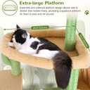 Globlazer Sturdy Cat Tree, 68-inch Large Cat Tower for Indoor Adult Cats 20 lbs Heavy Duty Cat Tree for Big Cats with Extra Large Platform, 5 Scratching Post, S68, Green