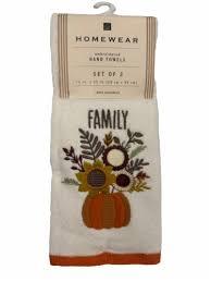 Homewear Embroidered Hand Towels - Family