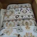 8x10 Area Rugs for Living Room: Washable Rug Soft Vintage Boho Carpet Indoor Floor Non-Slip Stain Resistant Floral Large Carpets for Bedroom Dining Room Farmhouse Nursery Home Office Beige