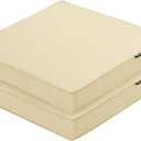 Outdoor Chair Cushions 19 x 19 Inch Waterproof Patio Chair Cushions with Tie 5 Year Color Fastness Thick Outdoor Seat Cushion for Garden Lawn Patio Furniture Beige Set of 2 (19*19*3 Inch (Square), Beige)