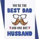 D4DREAM Fathers Day Card for Dad - Fathers Day Card from Wife for Husband Funny Greeting Card with Envelope Birthday Card for Dad Daddy Father Papa