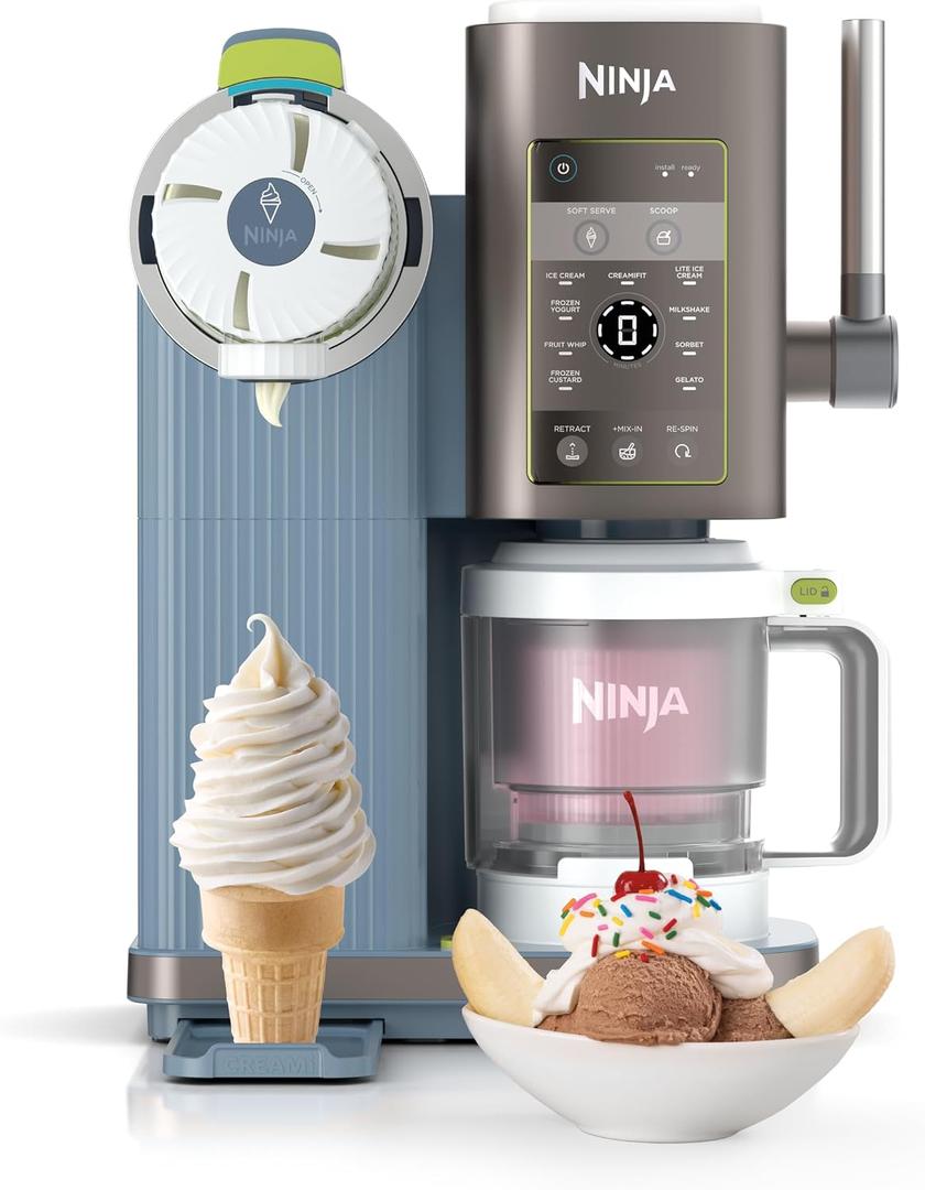 Ninja Creami Scoop & Swirl 13-in-1 Ice Cream and Soft Serve Maker, NC701ND | Ninja Creami Scoop and Swirl turns almost anything into ice cream and soft serve at a button touch, scooped or swirled.