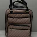 Underseat Carry On Luggage with Wheels - Stylish Underseat 16-Inch Cafe Latte
