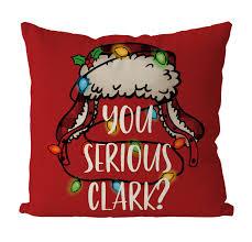 Christmas Vacation Decorations, Funny Holiday Pillow Cover, Griswold Family Christmas Vacation Merch Gifts, 18x18 Inch Holiday Throw Pillow Covers, Farmhouse Xmas Cushion Case Sofa Decor (Nobody)