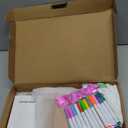 Rechargeable LED Note Board 11.8"7.9",2 Modes & 7 Colors Acrylic Light Up Lumiboard LED Drawing Board with Remote Control,Stand,Office/Caf/Kitchen Use,Valentine/Christmas/Birthday Gift(Wood Grain)