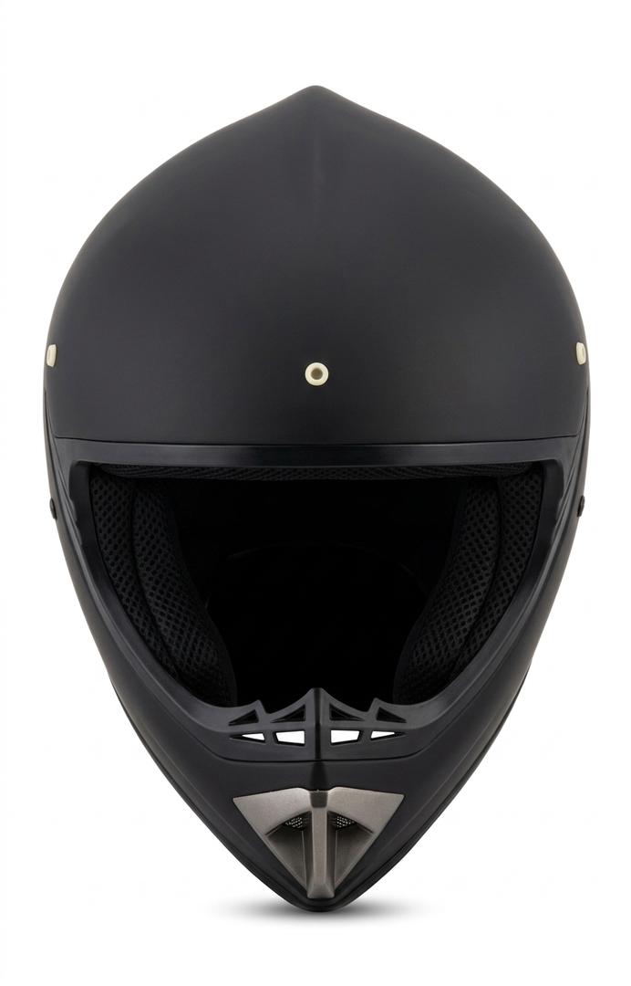 Adult Matte Black Dirt Bike Helmet – Full Face Off-Road Motorcycle, ATV & Motocross Helmet with Sun Visor