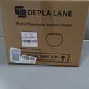 DEPLA LANE Marlo Fiberstone Round Planter, Matte Finishes (S, Cream White)