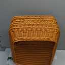 Eccliy 6 Pack Wicker Bread Baskets 15.8 Inch Woven Serving Basket for Gifts, Poly Wicker Storage Rectangle Rattan Display Trays for Bread Food Vegetables Fruit Snacks Tabletop Restaurant Home