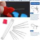 Orrdice 18+1PCS Large Eye Blunt Needles, Stainless Steel Yarn Knitting Needles, Sewing Needles, Crafting Knitting Weaving Stringing Needles,Perfect for Finishing Off Crochet Projects.