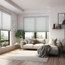Changshade Cordless Cellular Shades,Light Filtering Honeycomb Shades for Windows,Pull Down Pleated Blinds,Easy to Install for Indoor Windows and French Doors,Gray,20" W x 36" H